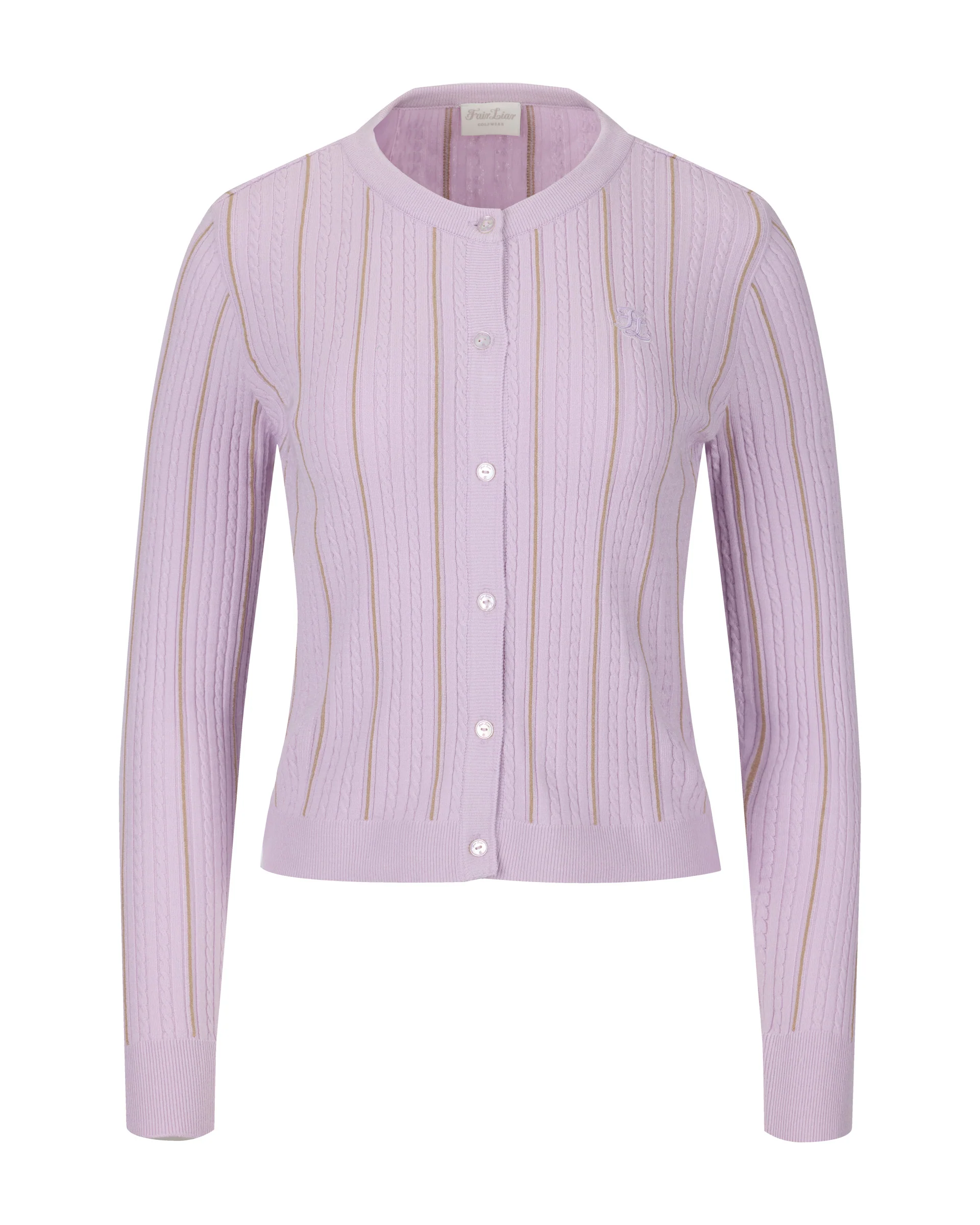 Fair Liar Multi Color Cable cardigan (Lavender)