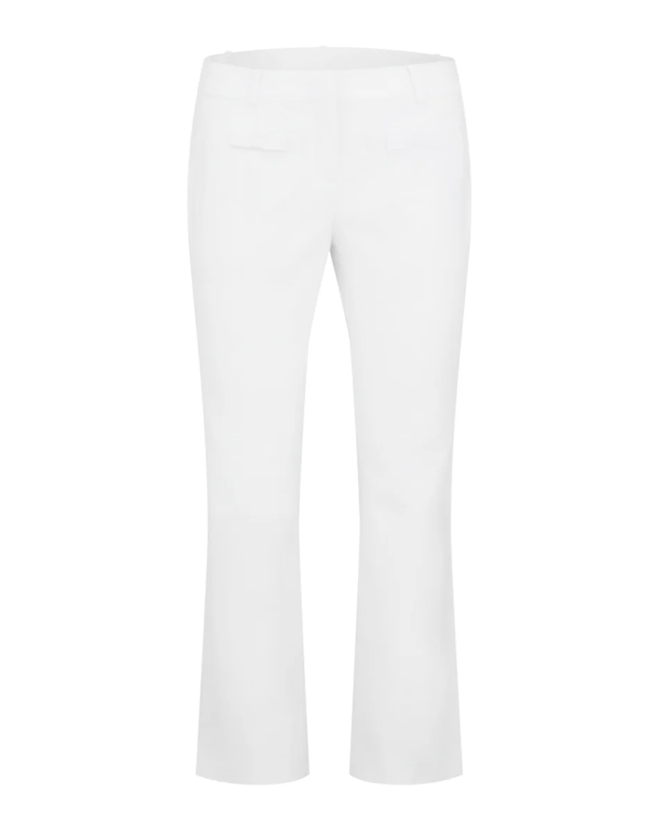 Ribbon Pocket Bootcut Pants (White)