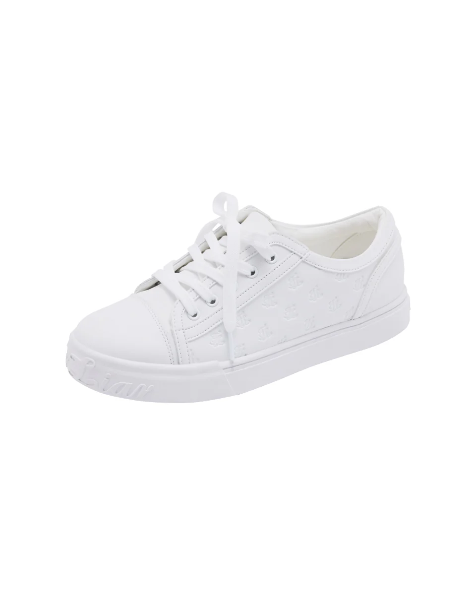 Organza Shoe Lace Logo Sneakers (White)