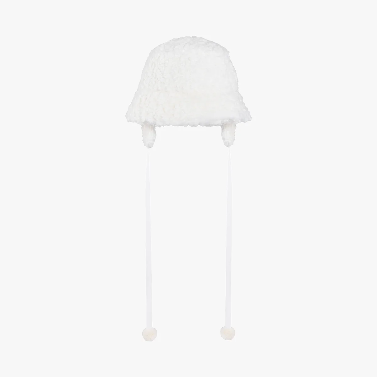 Furry Earmuff Bucket Hat (Ivory)