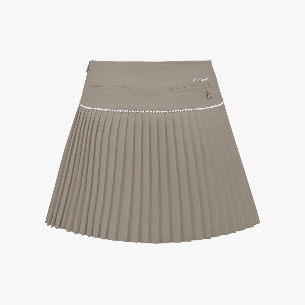 [FL Sig] Pearl Flared Pleats Skirt (Cocoa)