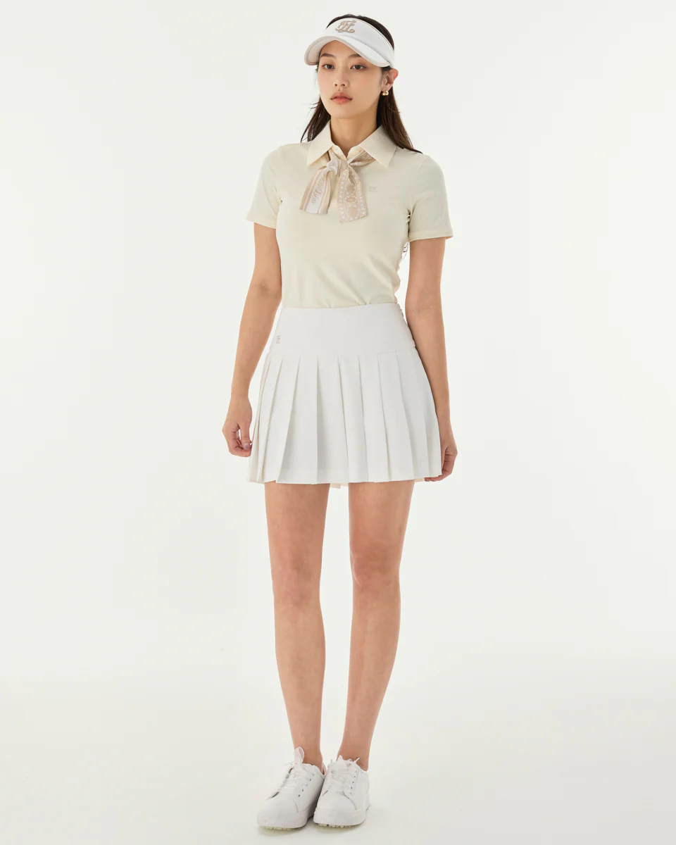 Fair Liar Silk Scarf Set T Shirt (Cream)