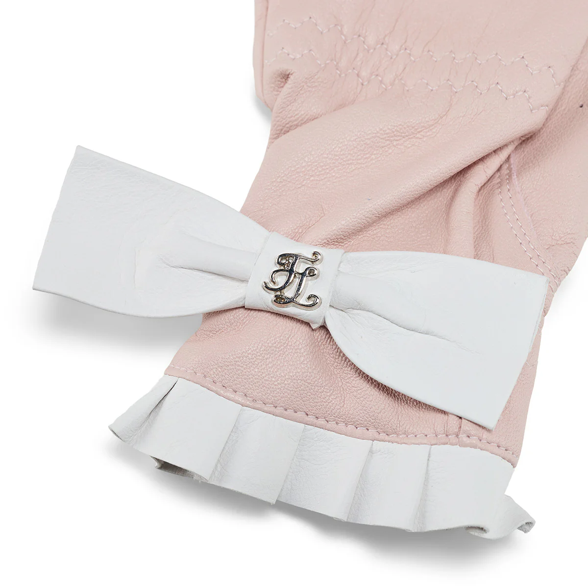 Lambskin Ribbon Gloves (Pink)