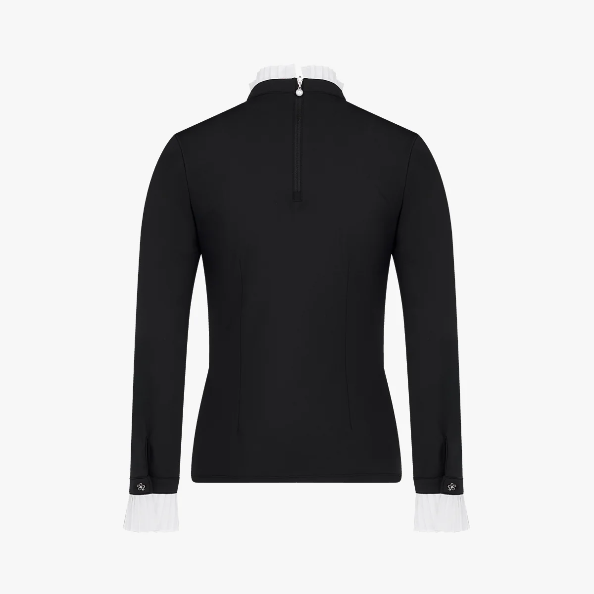 Pleats Turtle-neck Tshirt (Black)