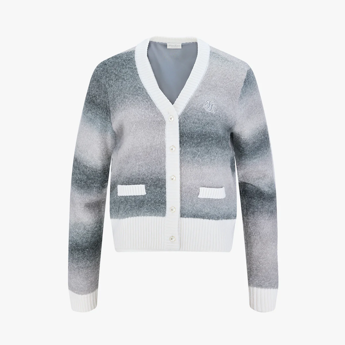 Gradient Windproof Cardigan (Grey)