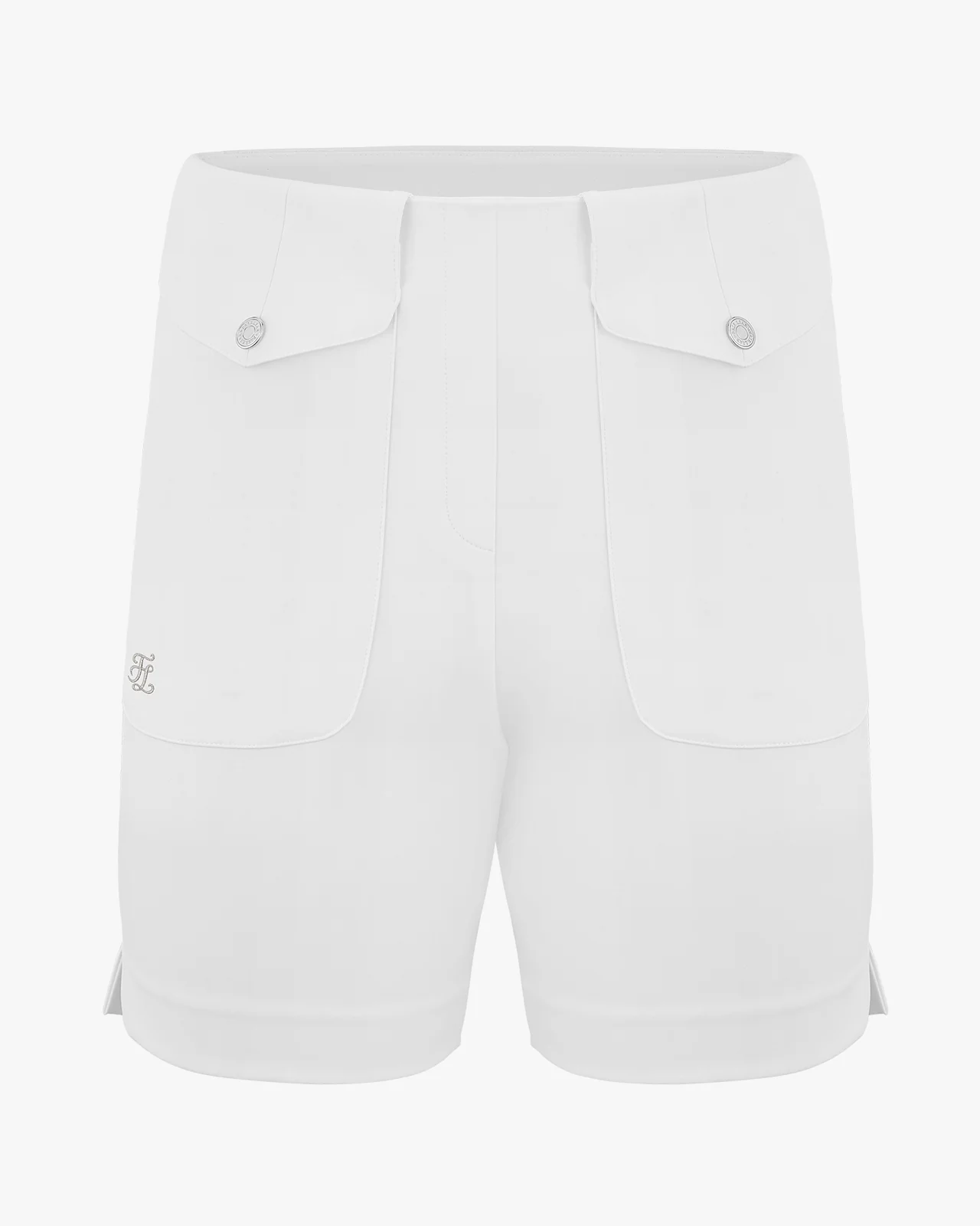 Pocket Capri Shorts (White)